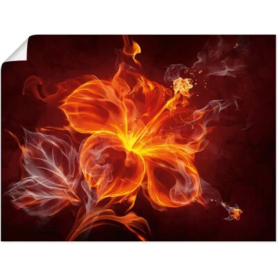 ARTLAND - Feuerblume - rot - 60x45 cm - Wall art ARTLAND - Feuerblume - rot - 60x45 cm - Wall art