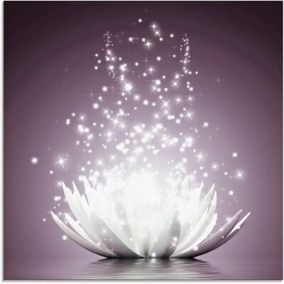ARTLAND Glasbild - Magie der Lotus-Blume - Lila - Wanddekoration ARTLAND Glasbild - Magie der Lotus-Blume - Lila - Wanddekoration