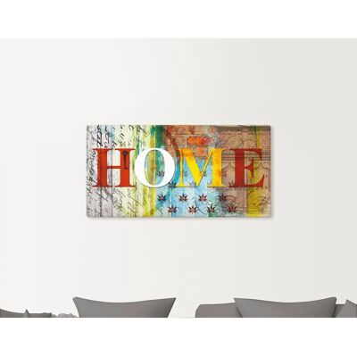 ARTLAND - Buntes Zuhause - 60x30 cm - Leinwandbild ARTLAND - Buntes Zuhause - 60x30 cm - Leinwandbild