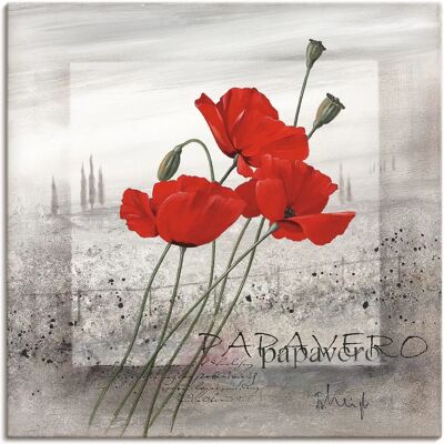 ARTLAND - Mohnblumen - rot - 30x30 cm - Wandbild ARTLAND - Mohnblumen - rot - 30x30 cm - Wandbild