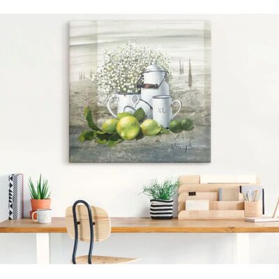 ARTLAND - Stillleben mit Milchkanne - Grün - 30x30 cm - Wandbild ARTLAND - Stillleben mit Milchkanne - Grün - 30x30 cm - Wandbild