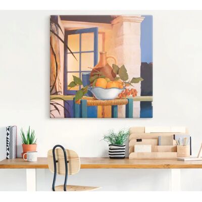 ARTLAND Orange Stillleben Leinwandbild - 70x70 cm - Kunst von Franz Heigl ARTLAND Orange Stillleben Leinwandbild - 70x70 cm - Kunst von Franz Heigl