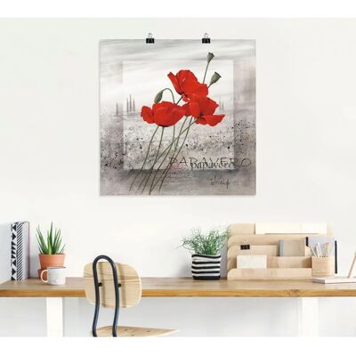 ARTLAND - Mohnblumen - 50 cm x 50 cm - Wall Art ARTLAND - Mohnblumen - 50 cm x 50 cm - Wall Art