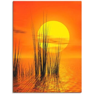 ARTLAND Sonnenuntergang mit Schilf Wandbild - Sonnenaufgang & -untergang ARTLAND Sonnenuntergang mit Schilf Wandbild - Sonnenaufgang & -untergang