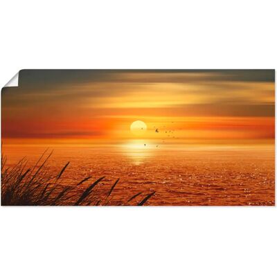 ARTLAND - Sonnenuntergang über dem Meer - Orange - Wandbild ARTLAND - Sonnenuntergang über dem Meer - Orange - Wandbild