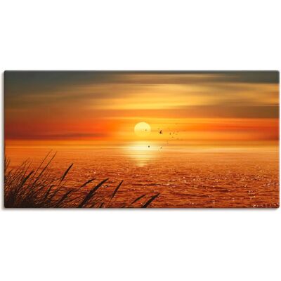 ARTLAND Sonnenuntergang Meer Wandbild - Leinwanddruck ARTLAND Sonnenuntergang Meer Wandbild - Leinwanddruck