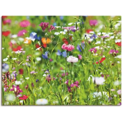 ARTLAND Blumenwiese I Leinwand Wandbild - Landschaft, Grün, 80x60cm ARTLAND Blumenwiese I Leinwand Wandbild - Landschaft, Grün, 80x60cm