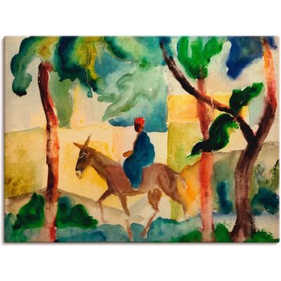 ARTLAND Eselsreiter Leinwandbild - 80x60cm ARTLAND Eselsreiter Leinwandbild - 80x60cm