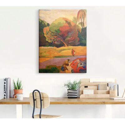 ARTLAND Paul Gauguin Frauen am Fluß Rotes Leinwandbild ARTLAND Paul Gauguin Frauen am Fluß Rotes Leinwandbild