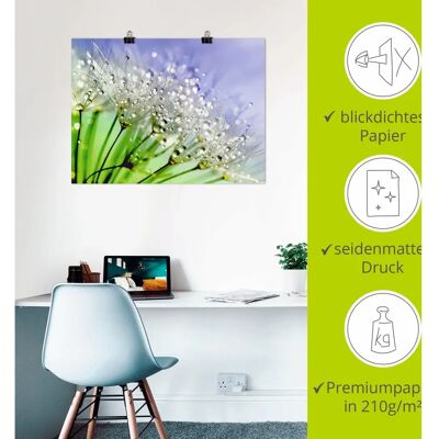 ARTLAND - Glitzernde Pusteblume III - 40x30 cm - Blau - Wall art ARTLAND - Glitzernde Pusteblume III - 40x30 cm - Blau - Wall art