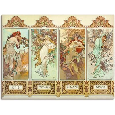 ARTLAND Winterlandschaft 1896 Wandbild - Leinwand, Rahmen, Braun ARTLAND Winterlandschaft 1896 Wandbild - Leinwand, Rahmen, Braun