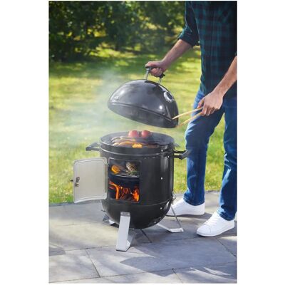 GRILLMEISTER Fumoir compact - Ø 40 cm - 530°C - Publicité GRILLMEISTER Fumoir compact - Ø 40 cm - 530°C - Publicité