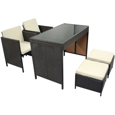 Ensemble de Mobilier de Jardin Florabest - 5 Pièces Polyrotan - Publicité Ensemble de Mobilier de Jardin Florabest - 5 Pièces Polyrotan - Publicité