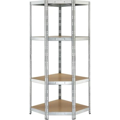 PARKSIDE - Eckregal - 4 Regalböden - 70x70x180x40 cm - galvanisiert PARKSIDE - Eckregal - 4 Regalböden - 70x70x180x40 cm - galvanisiert