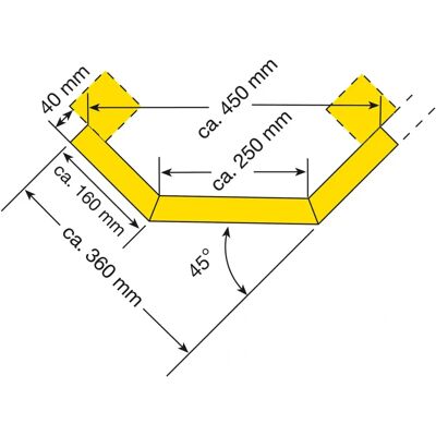 Kaiserkraft Schutzbarriere aus Stahl - Gelb 1500mm Kaiserkraft Schutzbarriere aus Stahl - Gelb 1500mm