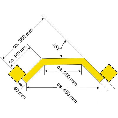 KaiserKraft Aufprallschutz Eckschutz - Gelb/Schwarz Impact Bar KaiserKraft Aufprallschutz Eckschutz - Gelb/Schwarz Impact Bar
