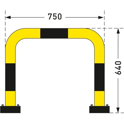 kaiserkraft Stahlstoßschutzbogen - Ø 76 mm, 640 x 750 mm kaiserkraft Stahlstoßschutzbogen - Ø 76 mm, 640 x 750 mm