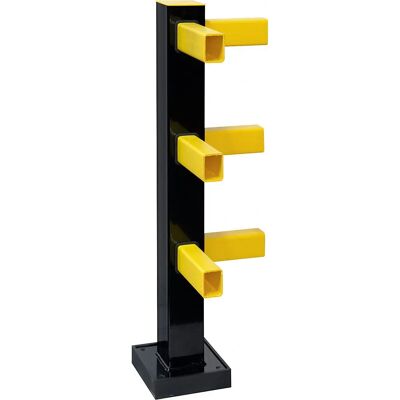 Kaiserkraft Impact Barrier - Eckpfosten, Schwarz, 100x1040mm Kaiserkraft Impact Barrier - Eckpfosten, Schwarz, 100x1040mm