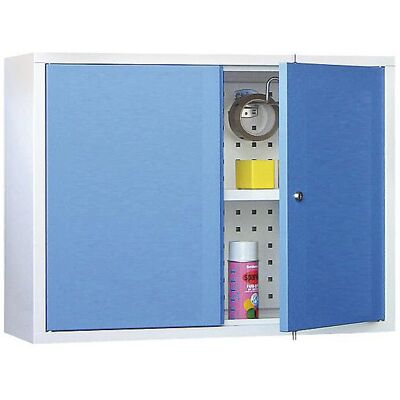 Armario de Pared Pavoy - 600mm, Acero, Gris/Azul Armario de Pared Pavoy - 600mm, Acero, Gris/Azul