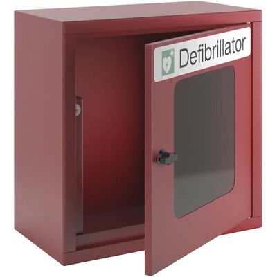 Armario para desfibrilador rojo con alarma acústica - Armario para desfibrilador Armario para desfibrilador rojo con alarma acústica - Armario para desfibrilador