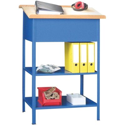 Pavoy Industrieller Steharbeitsplatz - Offenes Stahlgestell, Blau RAL 5010 Pavoy Industrieller Steharbeitsplatz - Offenes Stahlgestell, Blau RAL 5010