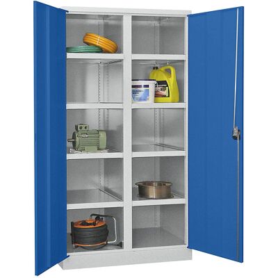 Pavoy Schwerlast-Stahl-Schränke - 1950mm, 8 Regale, Blau Pavoy Schwerlast-Stahl-Schränke - 1950mm, 8 Regale, Blau