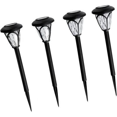 Walzvital Solar-Leuchten - 4 Stück, schwarz Walzvital Solar-Leuchten - 4 Stück, schwarz