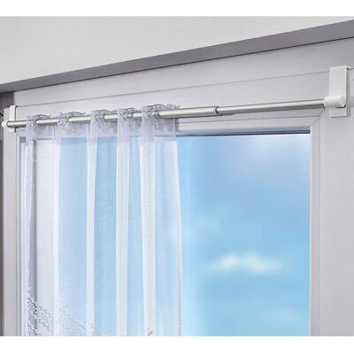 MODERNE HAUSFRAU Teleskop-Gardinenstange - Verstellbar, Silber MODERNE HAUSFRAU Teleskop-Gardinenstange - Verstellbar, Silber