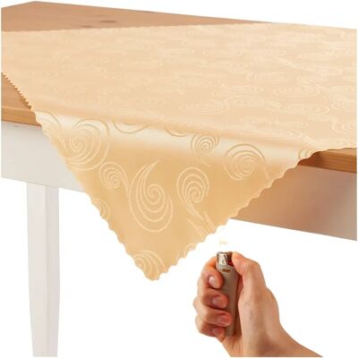 Viva Domo Spiral Tischdecke - Schwer entflammbar, Wasser- & schmutzabweisend - 80x80cm, Gelb Viva Domo Spiral Tischdecke - Schwer entflammbar, Wasser- & schmutzabweisend - 80x80cm, Gelb