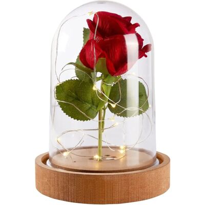 MODERNE HAUSFRAU - Ewige Rose - Rot - LED Glass MODERNE HAUSFRAU - Ewige Rose - Rot - LED Glass
