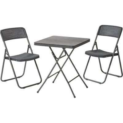 Viva Domo Platzspar-Sitzgruppe "Rattanoptik" - Sitzgruppe Viva Domo Platzspar-Sitzgruppe "Rattanoptik" - Sitzgruppe