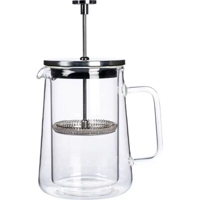 genialo - Thermo-Kaffee-Tee-Presse - 600 ml - transparente silber - Thermo coffee/tea press genialo - Thermo-Kaffee-Tee-Presse - 600 ml - transparente silber - Thermo coffee/tea press