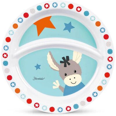 Assiette bébé Sterntaler Emmi Âne - assiette bébé, bleu clair/multicolore, 2 compartiments, à partir de 6 mois Assiette bébé Sterntaler Emmi Âne - assiette bébé, bleu clair/multicolore, 2 compartiments, à partir de 6 mois