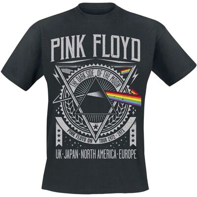 Pink Floyd Tour 1972 T-Shirt Manches Courtes - Noir - M-4XL - Homme - Publicité Pink Floyd Tour 1972 T-Shirt Manches Courtes - Noir - M-4XL - Homme - Publicité