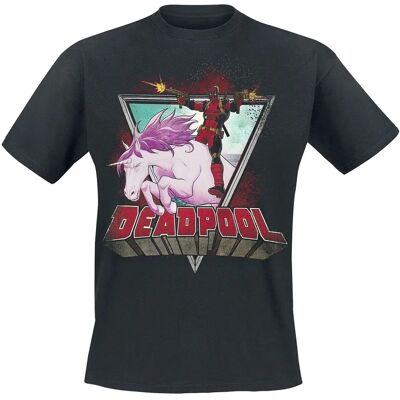T-shirt Deadpool Licorne à Manches Courtes - Homme - Noir - Publicité T-shirt Deadpool Licorne à Manches Courtes - Homme - Noir - Publicité