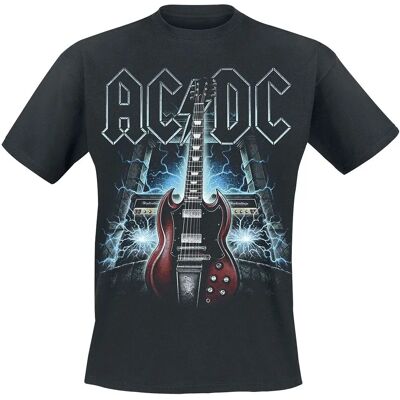 AC/DC Korkea Jännite Kitara T-paita - Mies AC/DC Korkea Jännite Kitara T-paita - Mies