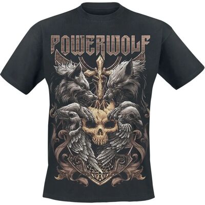 T-shirt noir Powerwolf Wolves & Ravens - Manches courtes - S à 3XL - Homme - Publicité T-shirt noir Powerwolf Wolves & Ravens - Manches courtes - S à 3XL - Homme - Publicité