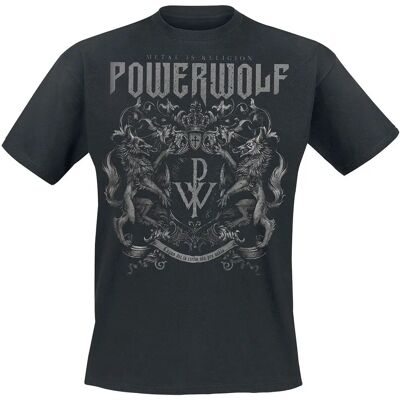 Powerwolf Crest Metal Is Religion - T-Shirt - Schwarz - S Powerwolf Crest Metal Is Religion - T-Shirt - Schwarz - S