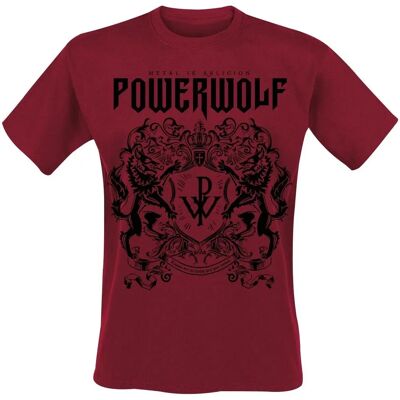 Powerwolf - Lyhythihainen T-paita - Punainen - Normaali istuvuus Powerwolf - Lyhythihainen T-paita - Punainen - Normaali istuvuus