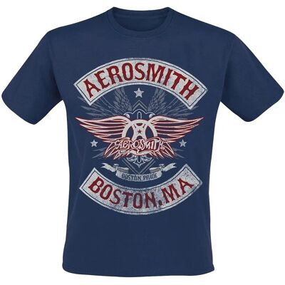 Aerosmith Boston Pride - Lyhythihainen T-paita - Miehet - Navy Aerosmith Boston Pride - Lyhythihainen T-paita - Miehet - Navy