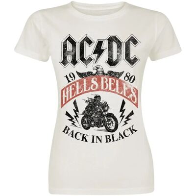 AC/DC Hells Bells - Kurzarm T-Shirt - Weiß - T-Shirt AC/DC Hells Bells - Kurzarm T-Shirt - Weiß - T-Shirt