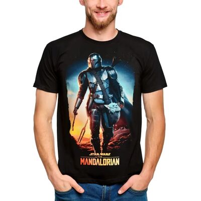 Star Wars The Mandalorian Gjennom galaksen svart T-skjorte Star Wars The Mandalorian Gjennom galaksen svart T-skjorte