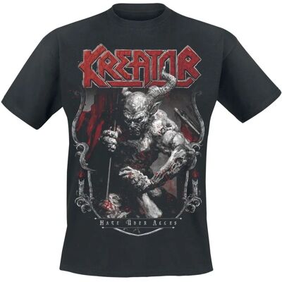 Kreator Hate Über Alles Crest Kurzarm T-Shirt - Herren - Schwarz Kreator Hate Über Alles Crest Kurzarm T-Shirt - Herren - Schwarz