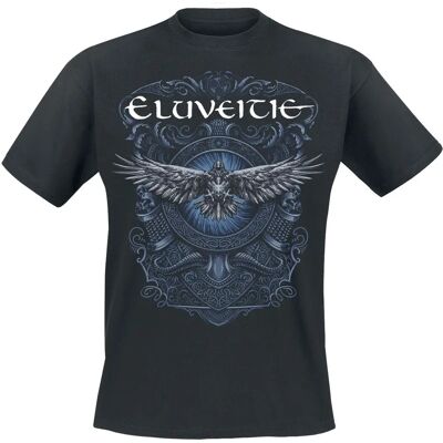 Eluveitie Dark Raven Bio-Baumwolle Kurzarm T-Shirt - T-Shirt Eluveitie Dark Raven Bio-Baumwolle Kurzarm T-Shirt - T-Shirt