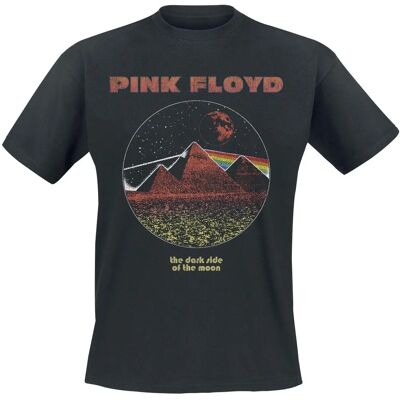Pink Floyd Pyramids Vintage T-Shirt - Herren Kurzarm schwarz Pink Floyd Pyramids Vintage T-Shirt - Herren Kurzarm schwarz