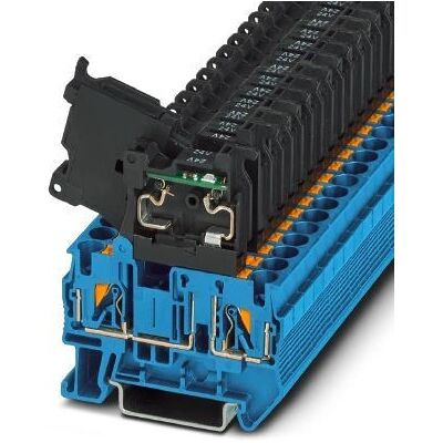 Phoenix Contact 3211904 Klemmenleiste mit Sicherungsreihenklemme - Blau & Schwarz Phoenix Contact 3211904 Klemmenleiste mit Sicherungsreihenklemme - Blau & Schwarz
