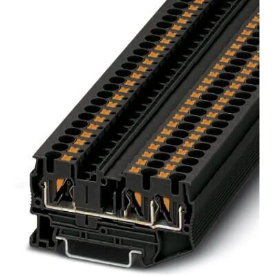 Phoenix Contact 3211255 Terminal Block - Push-in, 3 Conductors, Black Phoenix Contact 3211255 Terminal Block - Push-in, 3 Conductors, Black