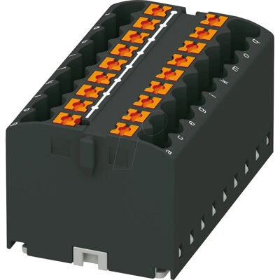 Phoenix Contact PTFIX 18X2,5 Bloque de distribución negro - Accesorio de tablero eléctrico Phoenix Contact PTFIX 18X2,5 Bloque de distribución negro - Accesorio de tablero eléctrico