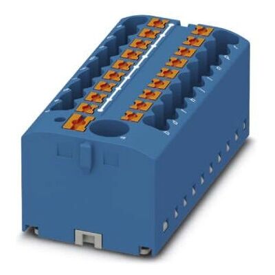 Phoenix PTFIX 6/18x2.5 BU - Bloque de distribución - Azul - 19 polos Phoenix PTFIX 6/18x2.5 BU - Bloque de distribución - Azul - 19 polos