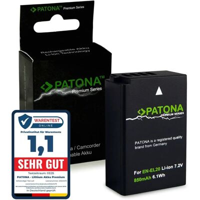 Batteria Nikon EN-EL20 - Patona Premium per Nikon J1 J-1 J2 J3 V3 Batteria Nikon EN-EL20 - Patona Premium per Nikon J1 J-1 J2 J3 V3